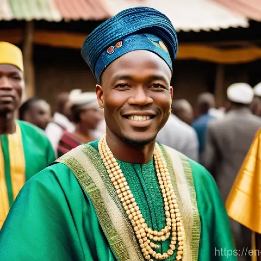 베냉의 전통 의복과 패션 - Grandeur of Beninese Celebration**
A vibrant, wide-angle shot of a Beninese cultural celebration. I...